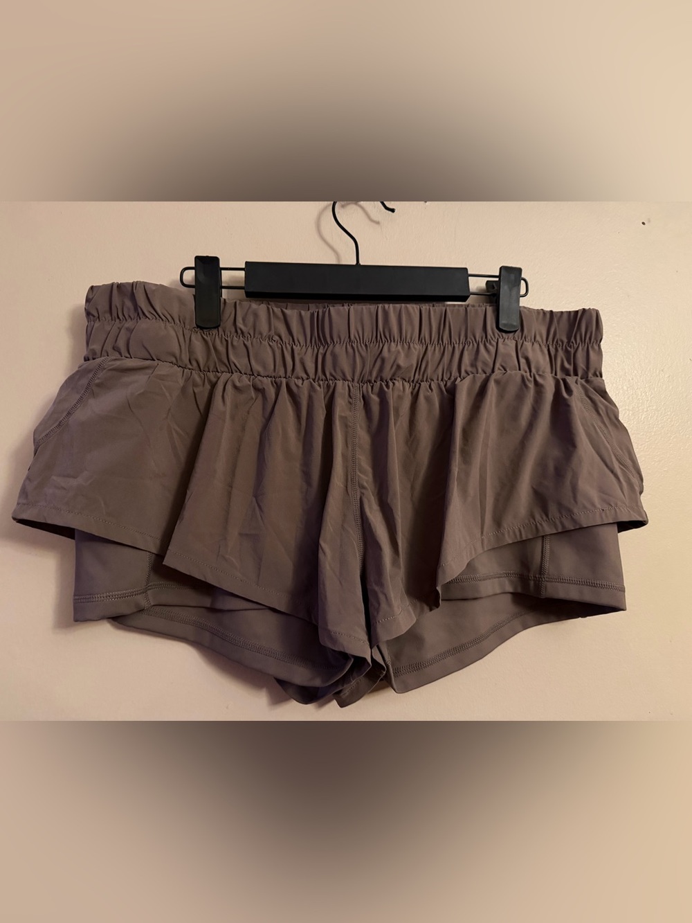 POPFLEX Layered Brown Athletic Shorts